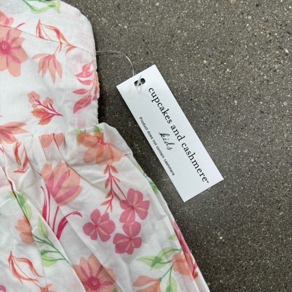 Cupcakes and Cashmere Floral Girls Dress with Bow Detail On Back NTW Size 8 - Picture 2 of 4